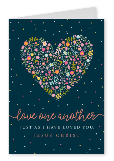 postcard Love one another just as I have loved you