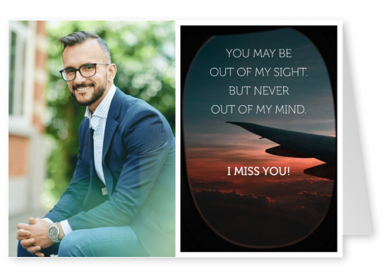 photo aeroplane love quote postcard
