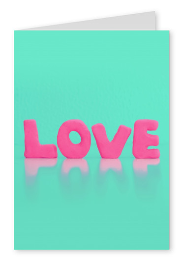 Kubistika love lettering in neon colours