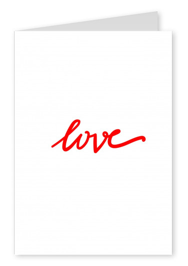 Card saying love