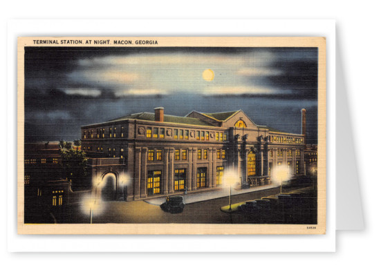 Macon, Georgia, Terminal Station at night