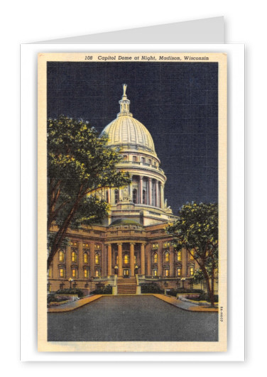 Madison, Wisconsin, Capitol Dome at night