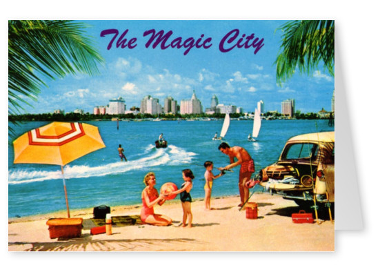 Curt Teich Ansichtkaart Collectie Archieven van Miami, de magische stad