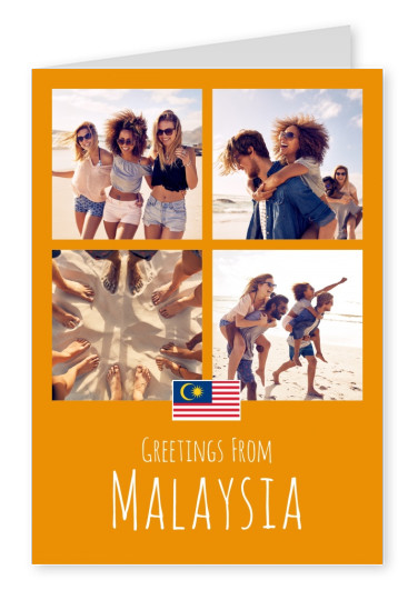 tarjeta de felicitación Saludos desde Malaysiar