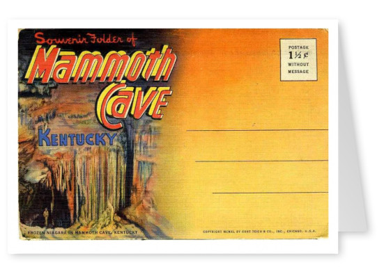Curt Teich Carte Postale De La Collection Des Archives De Mammoth Cave, Kentucky