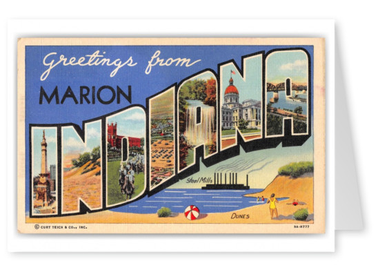 Marion Indiana Large Letter Greetings