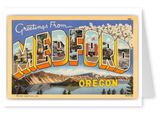 Medford Oregon Greetings Large Letter