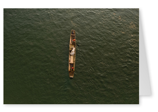 postcard boat on Mekong