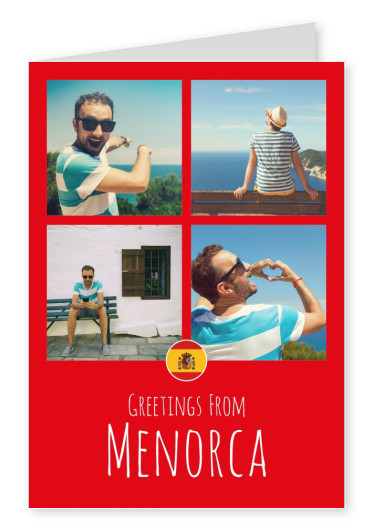 saudação, cartão de saudação de Menorca
