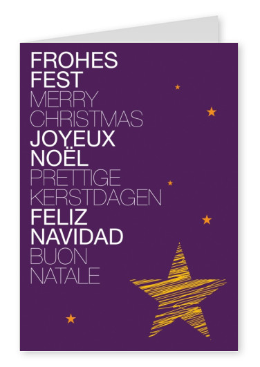 Xmas various languages with star