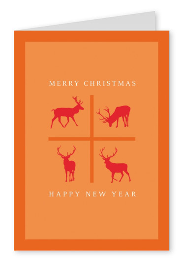 Meridiano de Design Feliz Natal & um Feliz Ano Novo renas