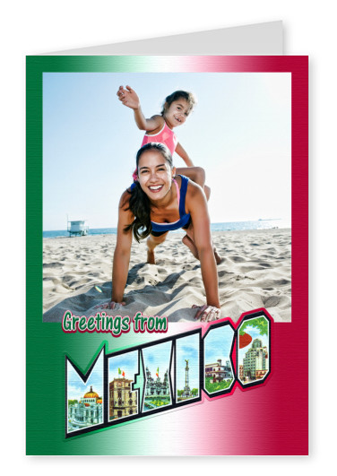  Grande Lettera Cartolina Sito Saluti dal Messico