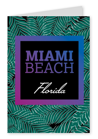miami beach postcard design
