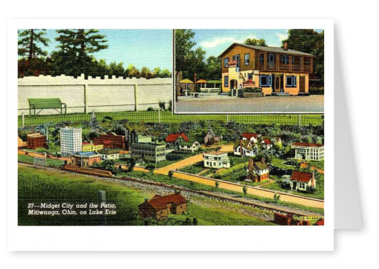 Curt Teich carte Postale de la Collection des Archives Midget ville, Mitiwanga, Ohio