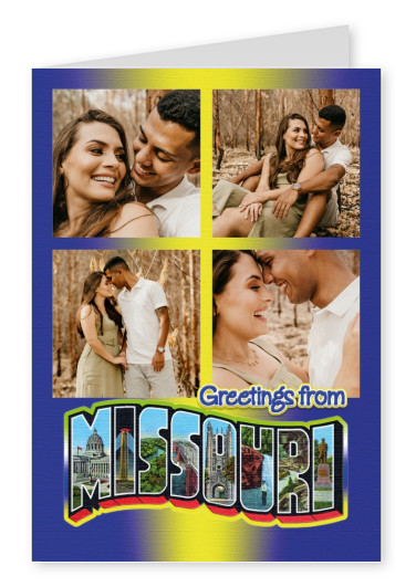  Large Letter Postcard Site Greetings from Missouri