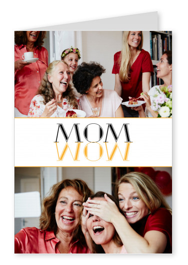 Card saying Mom - Wow