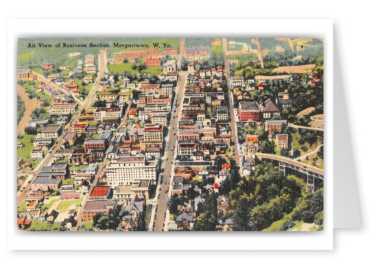 Morgantown West Virginia Business Section Air View