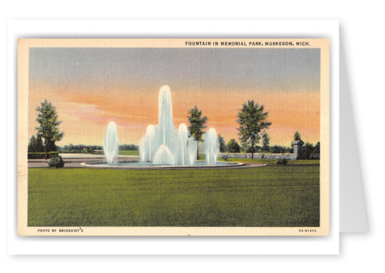 Muskegon, Michigan, Memorial Park Fountain