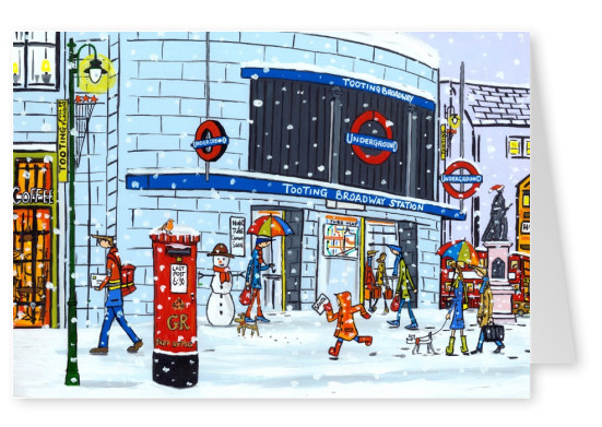 Ilustración Del Sur De Londres, El Artista Dan De Navidad@Tooting