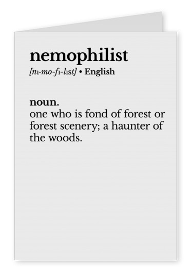 Nemophilist définition