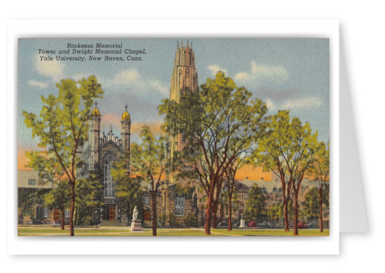 New Haven, Connecticut, Harkness Memorial, Tower and Dwight Memorial Chapel, Yale Univeristy