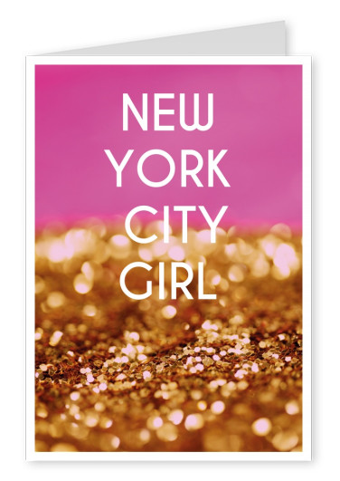 NEW YORK CITY GIRL Cartolina Preventivo Carta