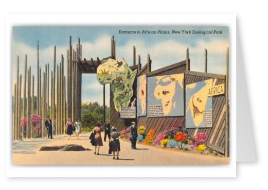 New York City, New York, entrance to African Plains, Zoological Park
