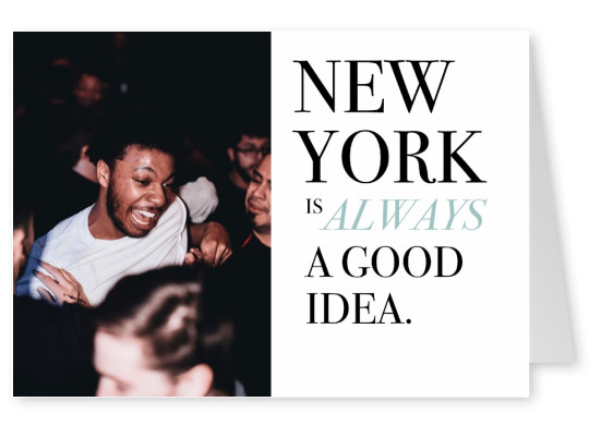 new york quot su una cartolina