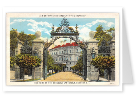 Newport, Rhode Island, Cornelius Vanderbilt residence gate