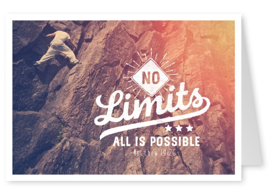 postcard SegensArt No limits all is possible