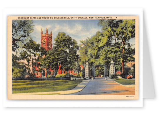 Northampton, Massachusetts, Grecourt Gates and Tower on College Hill