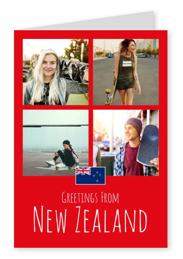 tarjeta de felicitación Saludos desde Nueva Zelanda