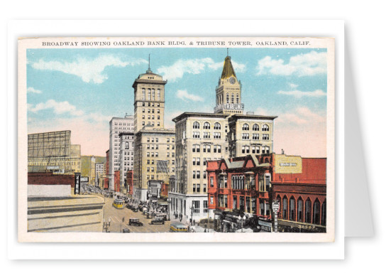 Oakland, California, Broadway showing Oakland Bank Bldg