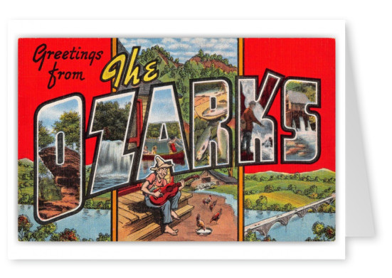Ozarks Missouri Greetings Large Letter