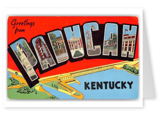 Paducah Kentucky Large Letter Greetings