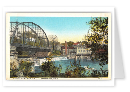 Painesville, Ohio, Bridge, Dam and Old Mill
