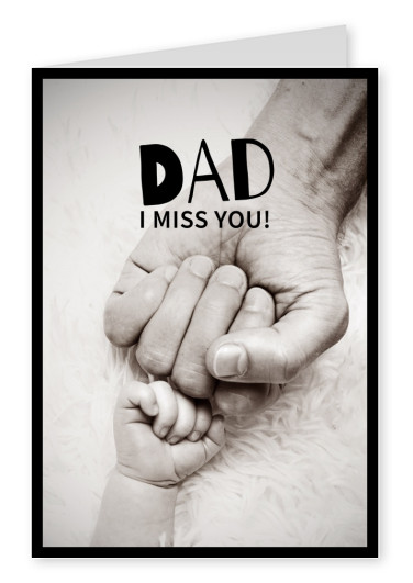 pappa jag saknar dig offert vykort design