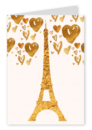 Kubistika golden Eiffeltower