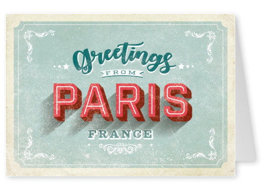 Vintage postcard Paris