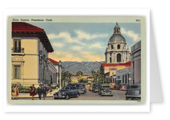 Pasadena California Civic Center Street Scene