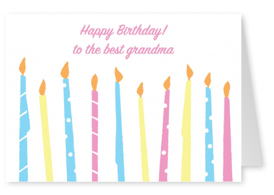 Cartão de aniversário com velas