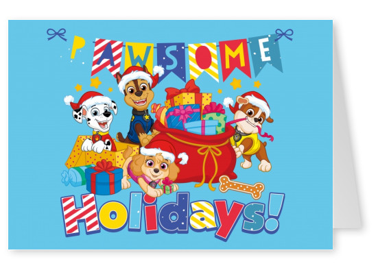 PAW Patrol postcard Pawsome Holidays