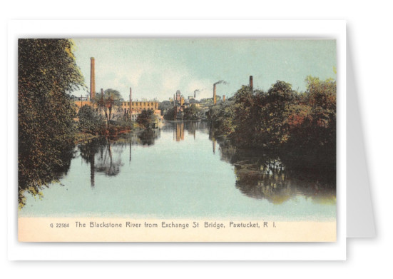 Pawtucket, Rhode Island, Blackstone River from Exchange Street Bridge