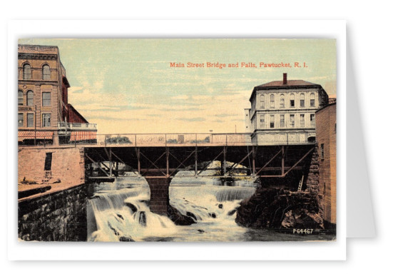 Pawtucket, Rhode Island Main Street bridge and dam