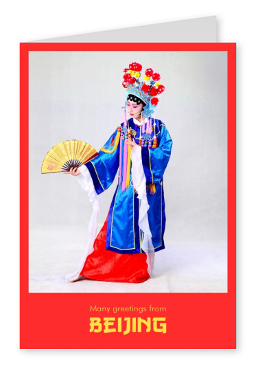 Foto van de vrouw in de traditionele chinese opera jurk