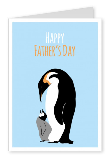 father's day penguin illustration