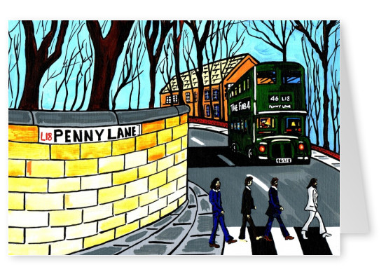 Illustration Södra London Konstnären Dan Penny Lane
