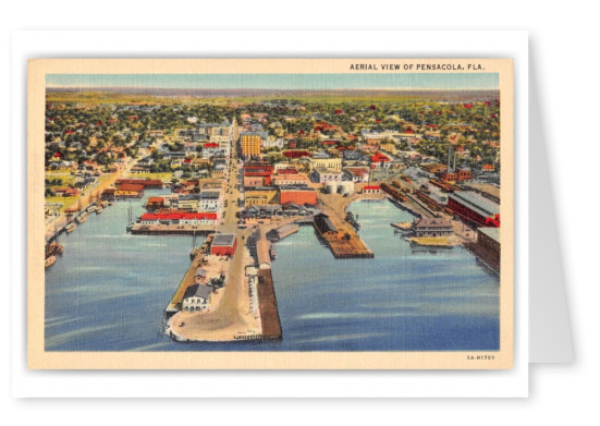 Pensacola Florida Aerial View from Waterfront
