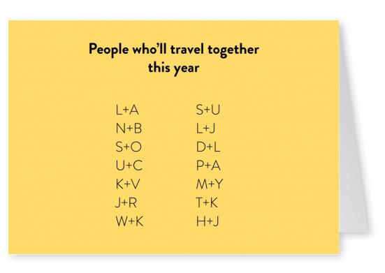 People who’ll travel together this year