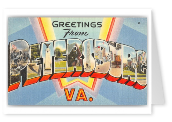 Petersburg Virginia Greetings Large Letter